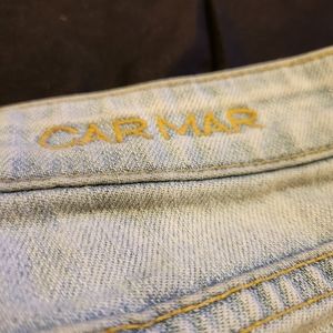 Size 25 light wash Carmar bell bottom jeans 🪐